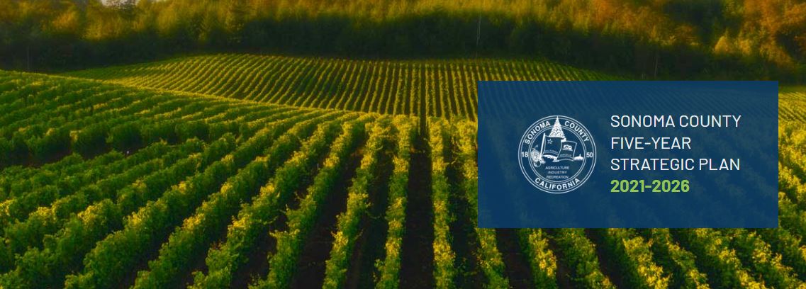 Image of vineyards with the Strategic Plan logo overlayed. 