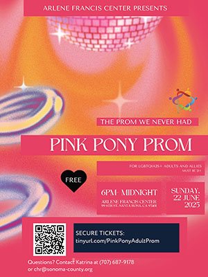 Pink Pony Prom flyer in English