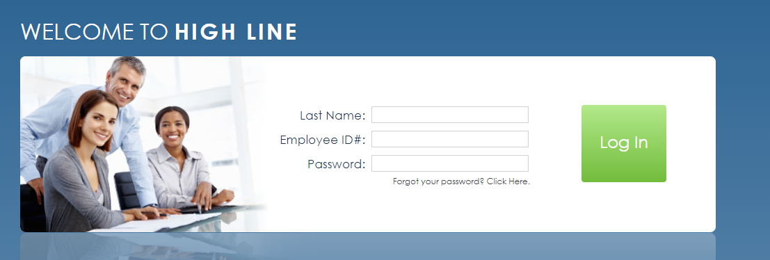 HRIS log in screen